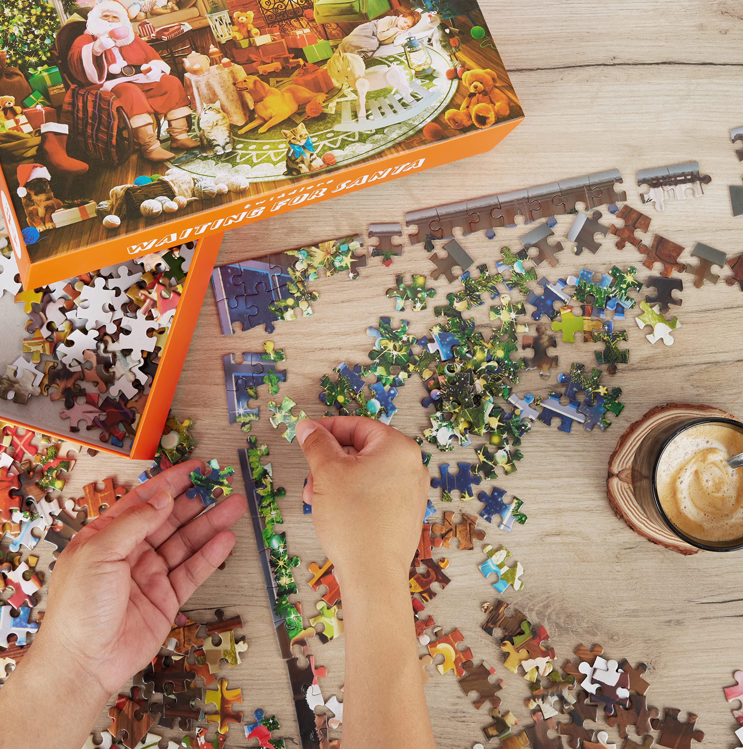 THE TWIDDLERS - Puzzle de Noël 1000 Pièces Père Noël Traditionnel